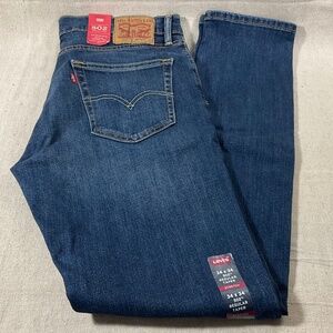 Levi's 502 Men's Denim Regular Taper Fit Jeans Blue 34x34 NWT 2 way stretch